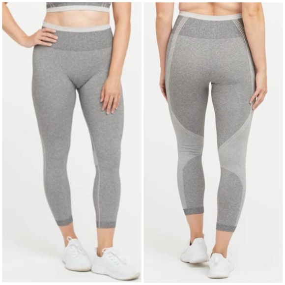 Spanx Women's Seamless Sculpt Leggings in Spacedye Cloudy Gray Size M - Picture 1 of 11